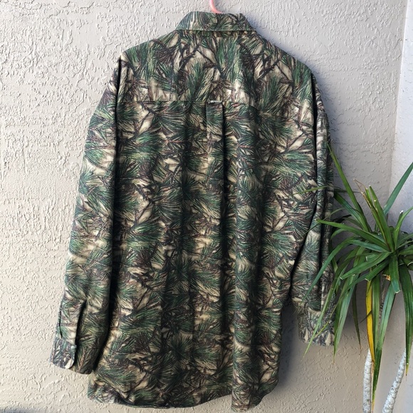 Vtg Fast Track Pine Tree Long Sleeve Hunting Shirt - Picture 6 of 7